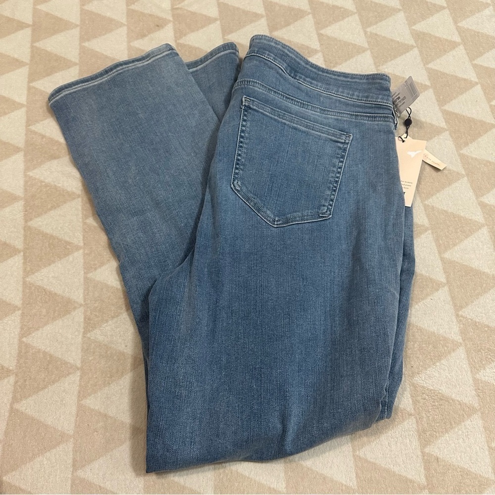 Nydj Marilyn straight jeans Haley blue plus size